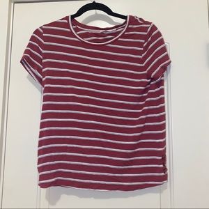 pink striped tee